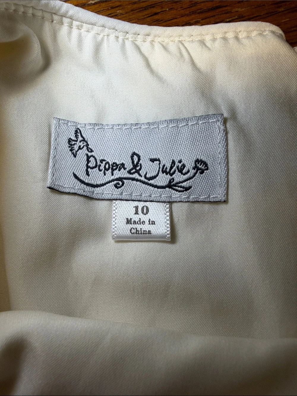 Pippa & Julie Ivory and Gold Sequin Girls' Formal Dress